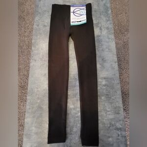 Brown, Fleece Lined Leggings S/M (4-8)